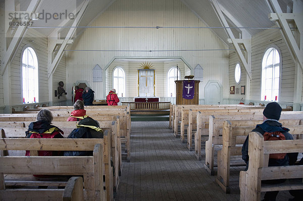 Kirche in Grytviken wo Shackletons Beerdigung stattfand  Südgeorgien  Süd-Atlantik