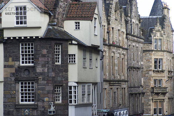 Gebäude Informationen über niedrigere Royal Mile  Edinburgh  Schottland  Vereinigtes Königreich  Europa
