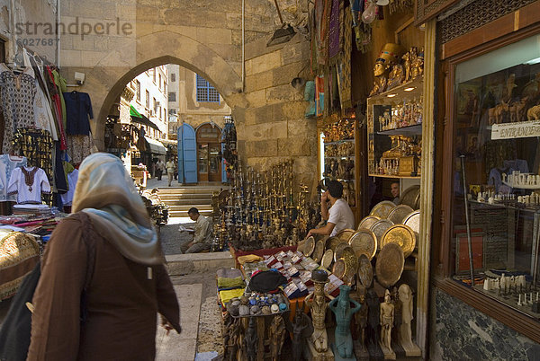 Khan El Khalili Basar  Kairo  Ägypten  Nordafrika  Afrika