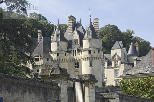 Das 15. Jahrhundert Chateau d'Usse  angeblich die Inspiration für Charles Perrrault Sleeping Beauty  Indre-et-Loire  Loire-Tal  Frankreich  Europa