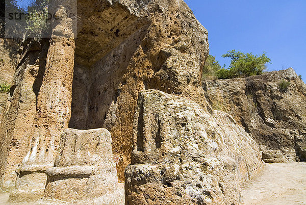 Ildebranda Grab  etruskische Nekropole von Sovana  Sovana  Grosseto  Toskana  Italien  Europa