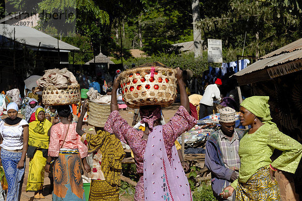 Markt  Lushoto  Tansania  Ostafrika  Afrika