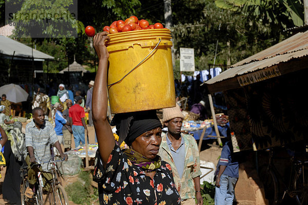 Markt  Lushoto  Tansania  Ostafrika  Afrika