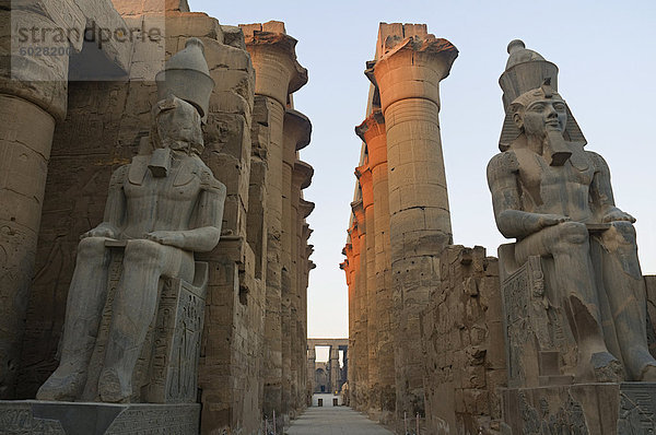 Luxor-Tempel  Luxor  Theben  UNESCO World Heritage Site  Ägypten  Nordafrika  Afrika