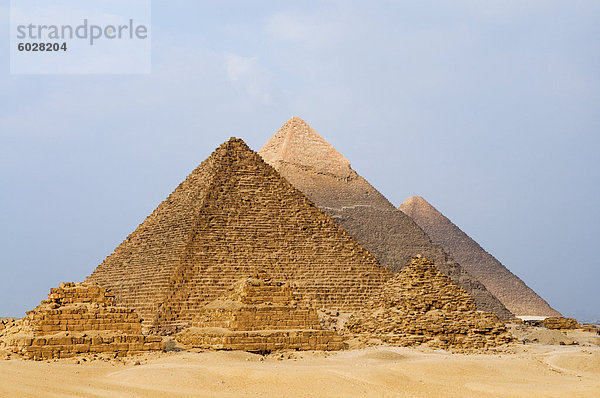 Die Pyramiden von Gizeh  UNESCO Weltkulturerbe  Giza  Ägypten  Nordafrika  Afrika
