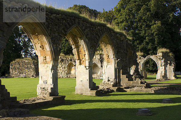 Die Ruinen von Winchcombe Abbey  Cheltenham  Gloucestershire  England  Vereinigtes Königreich  Europa