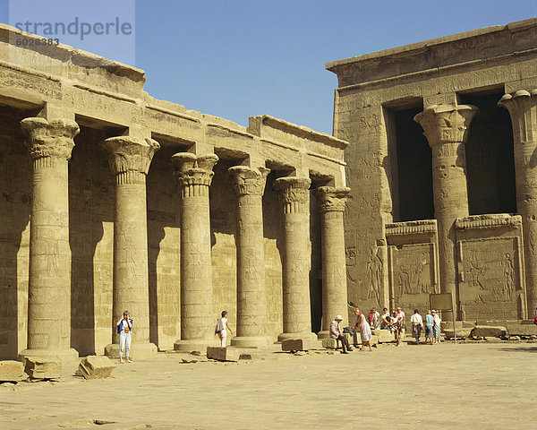 Tempel des Horus  Edfu  Ägypten  Nordafrika  Afrika