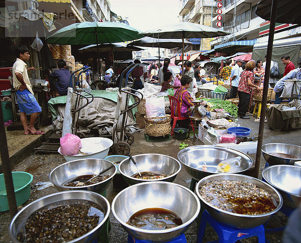 Straßenmarkt  Bangkok  Thailand  Südostasien  Asien