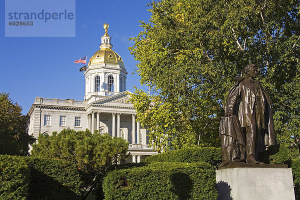 Franklin Pierce Statue  State Capitol in Concord  New Hampshire  New England  Vereinigte Staaten von Amerika  Nordamerika