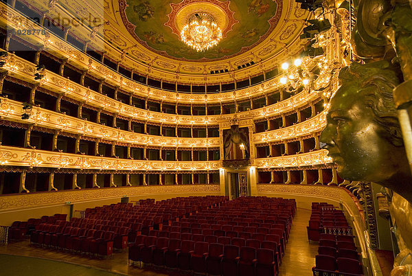 Innenraum des Teatro Regio  Parma  Emilia-Romagna  Italien  Europa