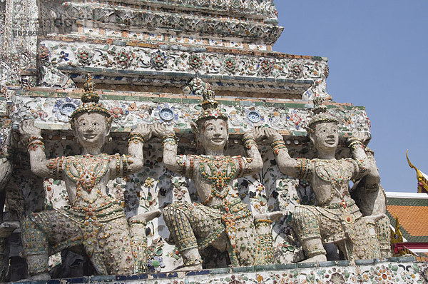 Wat Arun (Tempel der Morgenröte)  Bangkok  Thailand  Südostasien  Asien