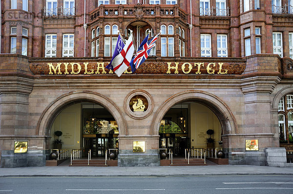 Midland Hotel Eingang  Manchester  England  Vereinigtes Königreich  Europa
