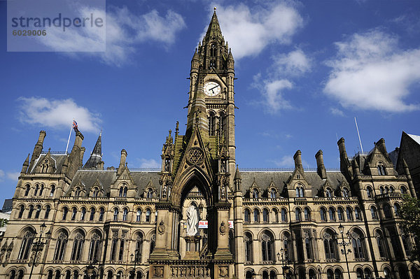 Rathaus  Albert Square  Manchester  England  Vereinigtes Königreich  Europa