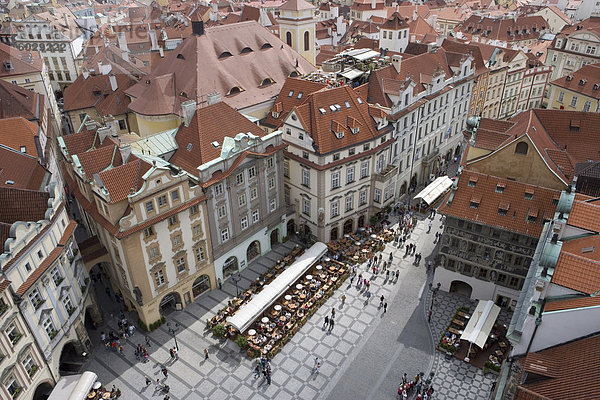 Blick vom Turm des Old Town Square  Old Town  Prag  Tschechische Republik  Europa