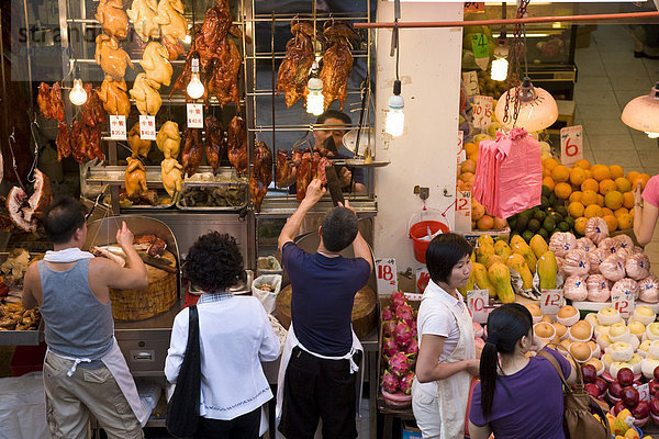Markt-Szene  Wan Chai  Hong Kong Island  Hongkong  China  Asien