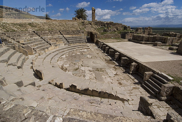 Theater  römische Ruine der Bulla Regia  Tunesien  Nordafrika  Afrika