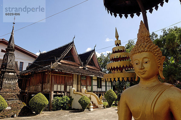 Wat Si Saket  das auf Befehl von Chao Anou  letzter König von Vientiane  Vientiane  Laos  Indochina  Südostasien  Asien