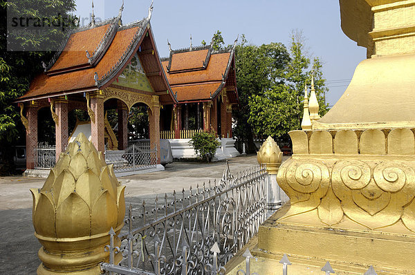 Buddhistischer Tempel  Luang Prabang  Laos  Indochina  Südostasien  Asien