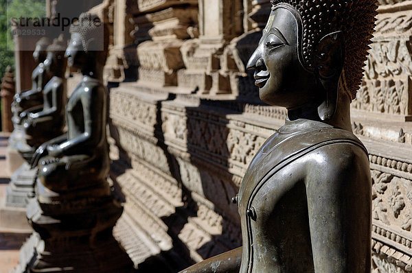 Wat Phra Keo  ursprünglichen Speicherort der Smaragd-Buddha  von den Thais 1778 beschlagnahmt und in Bangkok  Vientiane  Laos  Indochina  Südostasien  Asien