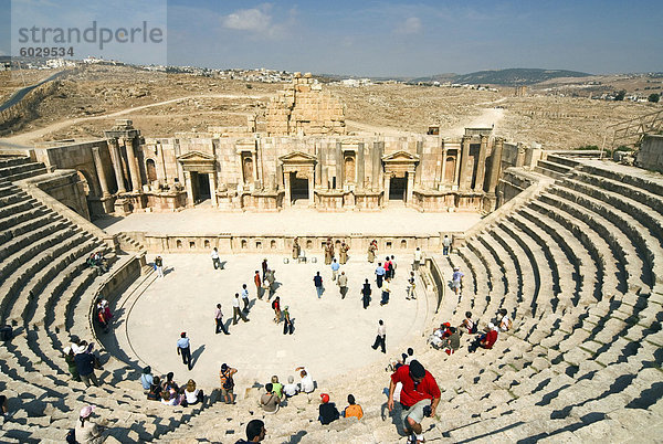 South Theater-  Jerash (Gerasa)  ein Roman Dekapolis-Stadt  Jordanien  Naher Osten