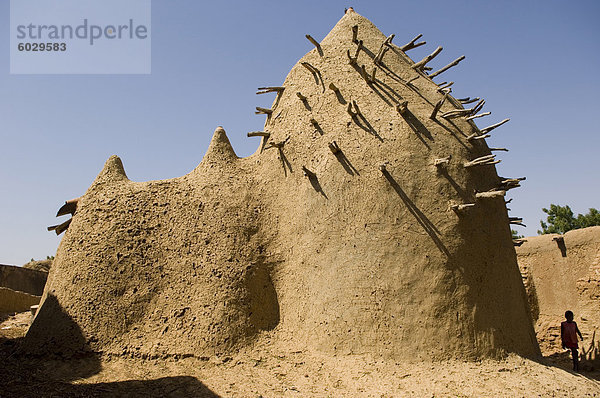 Die 200 Jahre alten Moschee von Ba Sounou Sacko  Sekoro (alte Segou)  erste Hauptstadt des Bambara Königreich Mali  Afrika