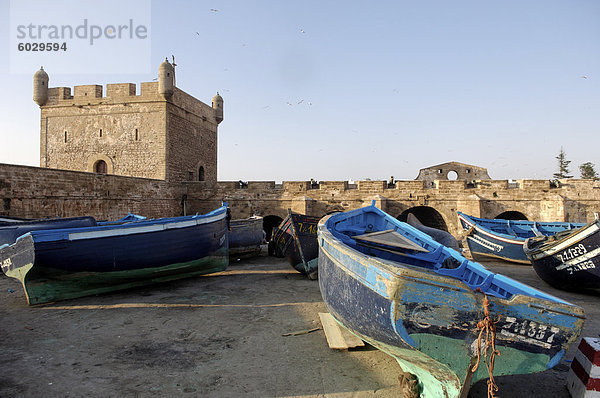 Das alte Fischerei Hafen  Essaouira  Marokko  Nordafrika  Afrika