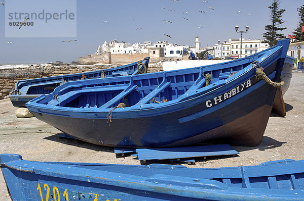 Der alte Fischerei  Essaouira  historische Hafenstadt von Mogador  Marokko  Nordafrika  Afrika