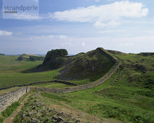 Hadrianswall  UNESCO Weltkulturerbe  Northumberland  England  Vereinigtes Königreich  Europa