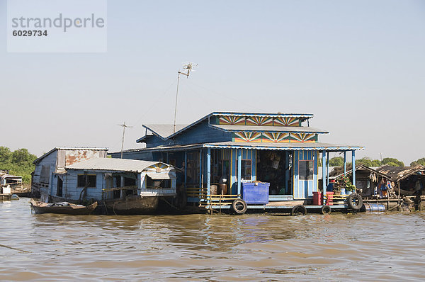 Tonle Sap See  vietnamesischen Boat People  in der Nähe von Siem Reap  Kambodscha  Indochina  Südostasien  Asien