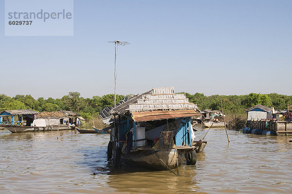 Tonle Sap See  vietnamesischen Boat People  in der Nähe von Siem Reap  Kambodscha  Indochina  Südostasien  Asien