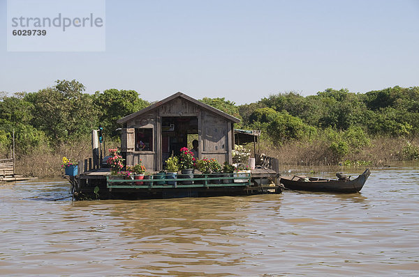 Tonle Sap See  vietnamesischen Boat People  in der Nähe von Siem Reap  Kambodscha  Indochina  Südostasien  Asien