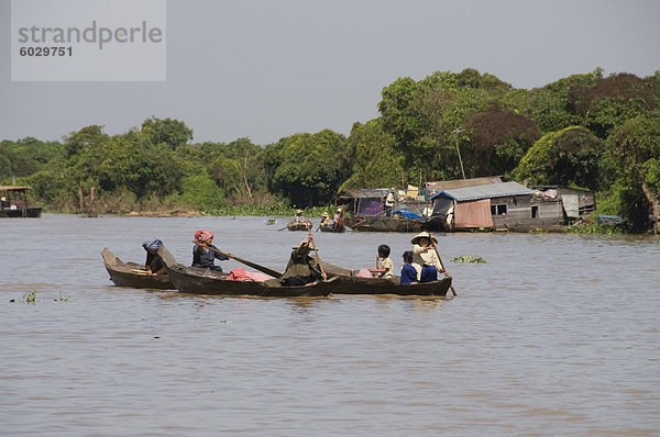 Tonle Sap See  vietnamesischen Boat People  in der Nähe von Siem Reap  Kambodscha  Indochina  Südostasien  Asien