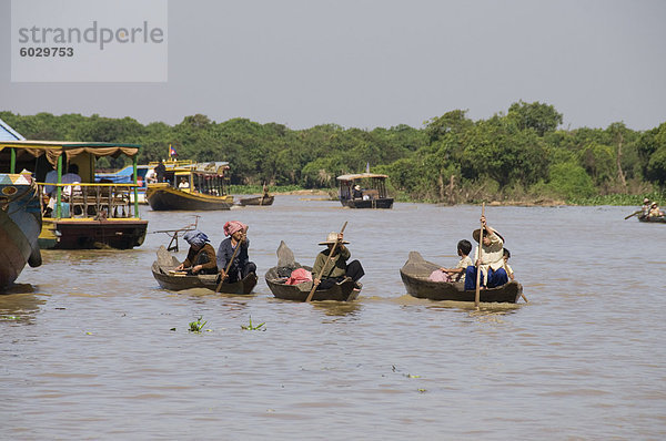 Tonle Sap See  vietnamesischen Boat People  in der Nähe von Siem Reap  Kambodscha  Indochina  Südostasien  Asien