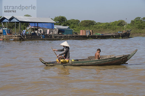 Tonle Sap See  vietnamesischen Boat People  in der Nähe von Siem Reap  Kambodscha  Indochina  Südostasien  Asien