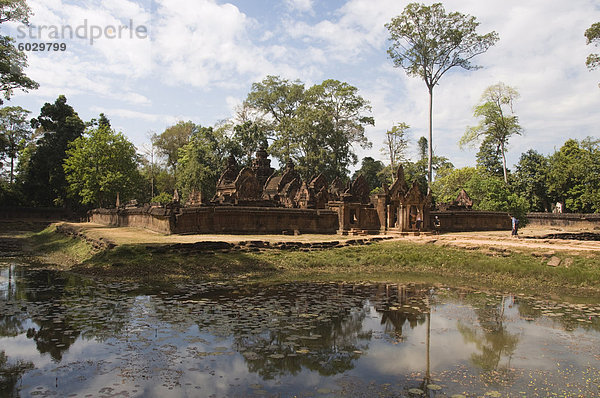 Banteay Srei Hindu-Tempel  in der Nähe von Angkor  UNESCO Weltkulturerbe  Siem Reap  Kambodscha  Indochina  Südostasien  Asien