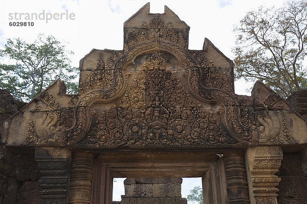 Banteay Srei Hindu-Tempel  in der Nähe von Angkor  UNESCO Weltkulturerbe  Siem Reap  Kambodscha  Indochina  Südostasien  Asien