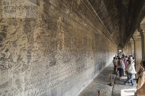 Angkor Wat Tempel  12. Jahrhundert  Khmer  Angkor  UNESCO Weltkulturerbe  Siem Reap  Kambodscha  Indochina  Südostasien  Asien