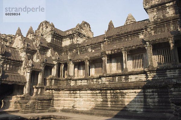 Angkor Wat Tempel  12. Jahrhundert  Khmer  Angkor  UNESCO Weltkulturerbe  Siem Reap  Kambodscha  Indochina  Südostasien  Asien