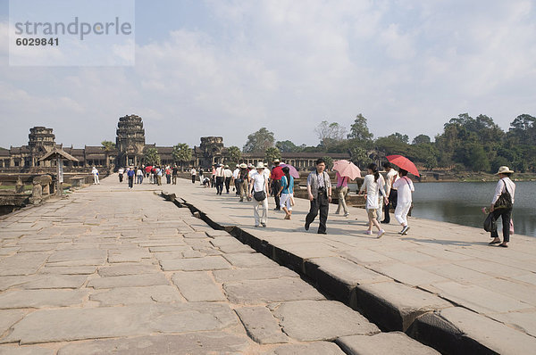 Angkor Wat Tempel  12. Jahrhundert  Khmer  Angkor  UNESCO Weltkulturerbe  Siem Reap  Kambodscha  Indochina  Südostasien  Asien