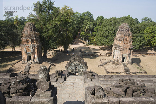 Bakong Tempel  AD881  Roluos Gruppe  in der Nähe von Angkor  UNESCO Weltkulturerbe  Siem Reap  Kambodscha  Indochina  Südostasien  Asien