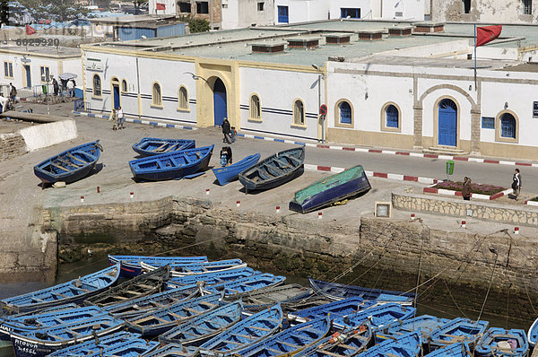 Der alte Fischerei  Essaouira  historische Hafenstadt von Mogador  Marokko  Nordafrika  Afrika