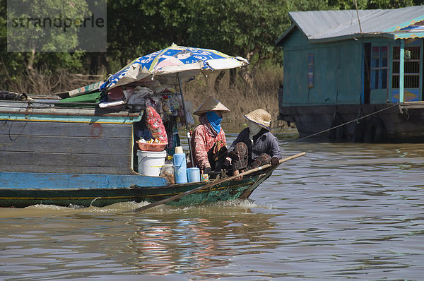 Tonle Sap See  vietnamesischen Boat People  in der Nähe von Siem Reap  Kambodscha  Indochina  Südostasien  Asien