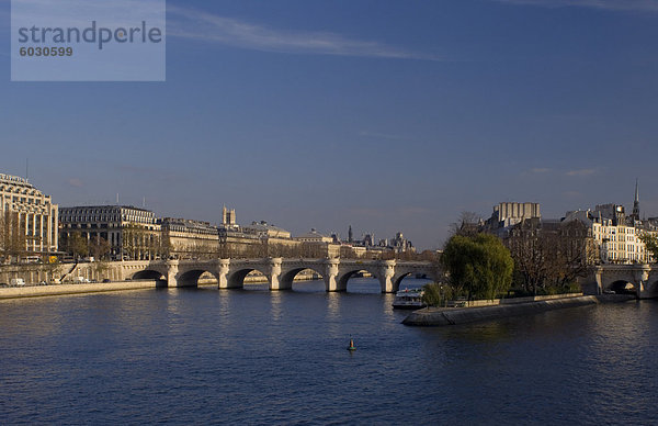 Der Pont Neuf über die Seineufer  Paris  Frankreich  Europa