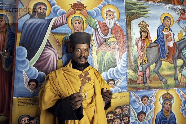 Das Kloster von Debre Maryam auf einer der Inseln von See Tana  Äthiopien  Afrika