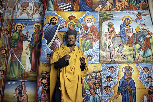 Das Kloster von Debre Maryam auf einer der Inseln von See Tana  Äthiopien  Afrika