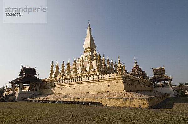 Pha  die Luang  Vientiane  Laos  Indochina  Südostasien  Asien