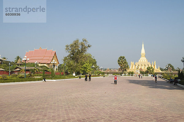 Pha  die Luang  Vientiane  Laos  Indochina  Südostasien  Asien