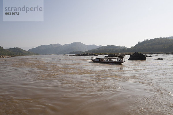 Mekong-Fluss in der Nähe von Luang Prabang  Laos  Indochina  Südostasien  Asien