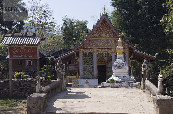 Hatte Tur  Lao Lua Dorf  in der Nähe von Pakbang  Nord-Laos  Indochina  Südostasien  Asien