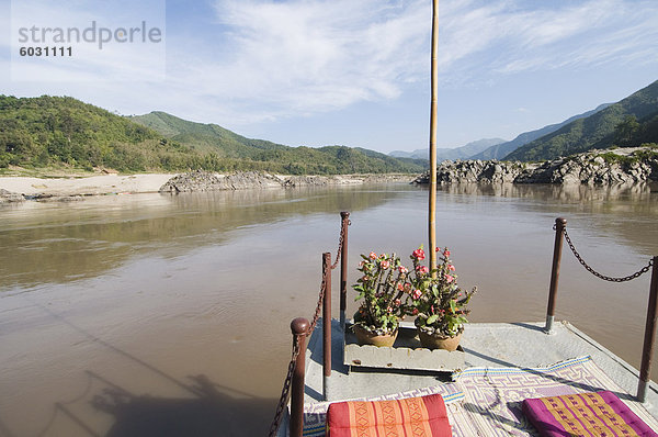 Mekong-Fluss in der Nähe von Luang Prabang  Laos  Indochina  Südostasien  Asien